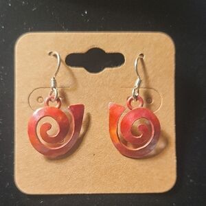 Copper Swirl Earrings